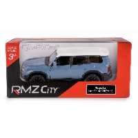 RMZ City – Metalowy Toyota Land Cruiser 2024 1:32, niebieski, napęd pull-back, otwierane drzwi, idealny prezent dla kolekcjonera i dziecka (K-174)