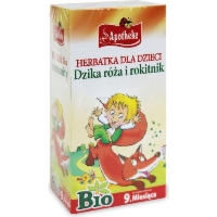 HERBATKA DLA DZIECI - DZIKA ROŻA I ROKITNIK BIO 20 x 1,5 g - APOTHEKE