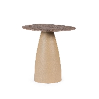 Stolik kawowy Stanley brązowy 50x43x50cm drewno mango stal Bizzotto