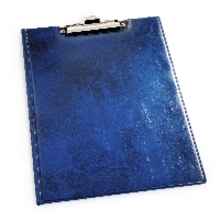 Clipboard A4 z okładką, "de Luxe", PCV, niebieski