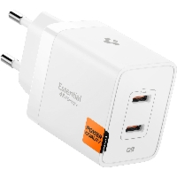 Ładowarka sieciowa GaN 2x USB-C 47W, Spigen Essential EE472EU, biała