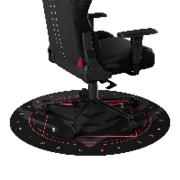 Mata pod fotel gamingowy ochronna czarna z motywem Diablo Chairs