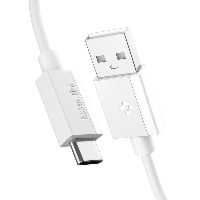 Kabel Spigen Essential DuraBend EB6020AC USB-A do USB-C 60W, 2 m, biały