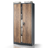 Szafa biurowa na dokumenty z 4 półkami antracytowa/orzech, 900x1850x400 mm: JAN Eco Design