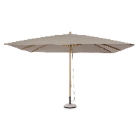 Parasol ogrodowy z nogą centralną ECLIPSE taupe 400x300 aluminiowy Bizzotto