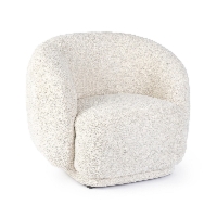 Fotel Tecla beżowy 93x87x73cm PET PU Bizzotto