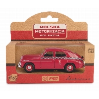 Warszawa M20 Taxi Wiśniowy – Klasyczna PRL-owska taksówka, model metalowy 1:43 (K-533)