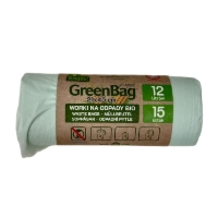 WORKI NA ODPADY BIO I ZMIESZANE (KOMPOSTOWALNE I BIODEGRADOWALNE) 12 L 15 szt - FROGGY (GREENBAG)