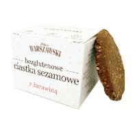ŁAKOĆ WARSZAWSKI - Ciastka sezamowe z żurawiną bezglutenowe 150g
