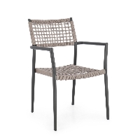 Krzesło ogrodowe CALETA antracyt-beż 56x60 aluminiowe Bizzotto