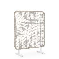 Parawan ogrodowy BABILO biały / szary 120x50 aluminium lina olefinowa Bizzotto