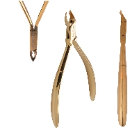 Aba Group Cążki do skórek - jednosprężynowe, złote, 5mm (1130)