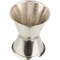 Miarka barmańska do drinków, jigger 50 i 30 ml z podziałką co 10 ml i 2 ml