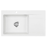 Systemceram Stema 86 SL Polar, zlewozmywak ceramiczny, korek manualny