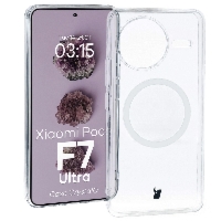 Etui z pierścieniem magnetycznym Bizon Case CrystalO do Xiaomi POCO F7 Ultra, przezroczyste