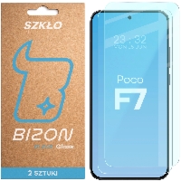 Szkło hartowane Bizon Glass Clear Duo do Xiaomi POCO F7, 2 sztuki