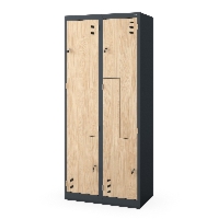 Szafa ubraniowa typu L antracytowa, dąb sonoma, 800x1850x450 mm: JULIA Eco Design