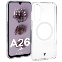 Etui z pierścieniem magnetycznym Bizon Case CrystalO do Galaxy A26 5G, przezroczyste