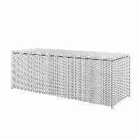 Skrzynia ogrodowa SCATOLA 200x82x74 1181L Oltre royal biała technorattan