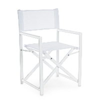 Krzesło ogrodowe TAYLOR białe 56x48 aluminiowe Bizzotto