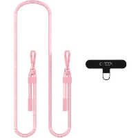 Smyczka na nadgarstek / ramię do telefonu Tech-Protect C5SE Rope Crossbody Strap, różowa