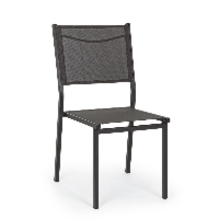 Krzesło ogrodowe HILDE antracytowe 46x57 aluminiowe Bizzotto