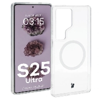 Etui z pierścieniem magnetycznym Bizon Case CrystalO do Galaxy S25 Ultra, przezroczyste