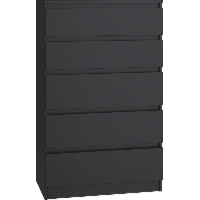Komoda do sypialni, salonu, M5, 70x40x112 cm, czerń, mat