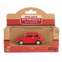 Kolekcjonerski model Fiat 126p "Maluch" 1:43 – czerwony, metalowy, licencja FIAT (K-572)