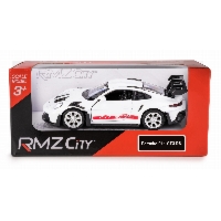 Porsche 911 GT3 RS 2023 – Metalowy Model 1:37 z Napędem Pull-Back, Matowa Biała Elegancja, Otwierane Drzwi (K-162)