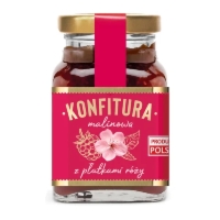 Konfitura malinowa z płatkami róży 200 g