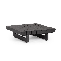 Stolik kawowy niski INFINITY antracytowy 73.5x73.5 aluminiowy Bizzotto
