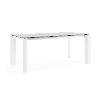 Stół ogrodowy OTAVIO biały 180x95 aluminiowy z batem ceramicznym Bizzotto