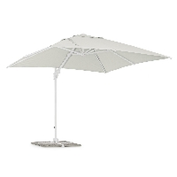 Kwadratowy parasol z nogą boczną EDEN biały 300x300 aluminiowy Bizzotto