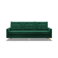 Kanapa trzyosobowa, MILO, velvet, 212x92x92 cm, butelkowa zieleń