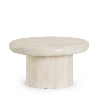 Stolik kawowy Lopez brązowy Ø75cm drewno mango Bizzotto