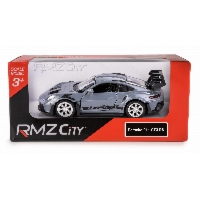 Porsche 911 GT3 RS 2023 - Metalowy Model 1:37, Matowe Srebrne Wykończenie, Pull-Back i Otwierane Drzwi (K-161)