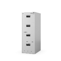 Szafa kartotekowa metalowa z 4 szufladami szara, 460x1320x620 mm: SARA
