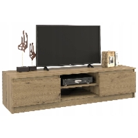Szafka pod telewizor, stolik rtv, malwa, 140x40x36 cm, dąb artisan