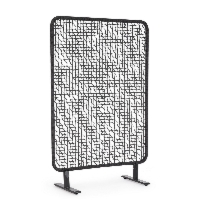 Parawan ogrodowy BABILO antracytowy 120x50 aluminium lina olefinowa Bizzotto
