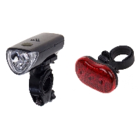 Zestaw lamp XC Light 104305 przód 3 super diody LED, 2 funkcje + tył 3 diody, 3 funkcje