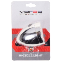 Lampa przednia Verso -764B Retro 3 diody LED, zasilane 3x AAA, srebrna
