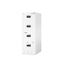 Szafa kartotekowa metalowa z 4 szufladami biała, 460x1320x620 mm: SARA