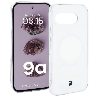 Etui z pierścieniem magnetycznym Bizon Case CrystalO do Google Pixel 9a, przezroczyste
