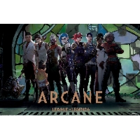 Arcane Characters League of Legends In Zaun Arcade - plakat