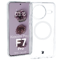 Etui z pierścieniem magnetycznym Bizon Case CrystalO do Xiaomi POCO F7 Pro, przezroczyste
