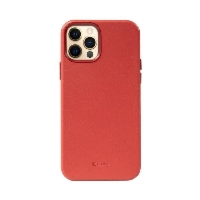 Etui Crong Essential Cover do iPhone 12 Pro Max Skórzane Czerwone Plecki