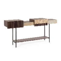 Konsola Kibik naturalna 165x35x78cm mango wood i MDF Bizzotto