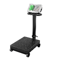 Waga platformowa do 1 tony, 1000 kg z wyświetlaczem LCD i kółkami, mobilna, dokładność 500 gram wagPRO-P1000W