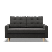 Sofa rozkładana, MILO, Mikrofaza, 152x92x92 cm, szary